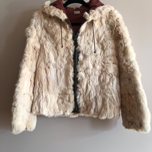 Vintage Jackets & Blazers - Vintage Rabbit Fur Coat